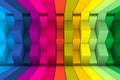Colorful stairs abstract background 3D