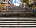 Colorful stairway in the city center of Cuenca, Ecuador Royalty Free Stock Photo