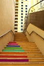 Colorful stairway in JBR. Royalty Free Stock Photo