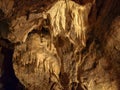 Colorful stalactites in the cave Royalty Free Stock Photo