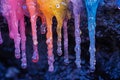 Colorful Stalactites of Dripping Paint