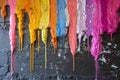 Colorful Stalactites of Dripping Paint