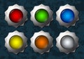 Colorful star buttons