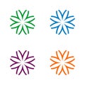 Colorful Star Flower Logo Template Illustration Design. Vector EPS 10 Royalty Free Stock Photo