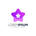 Colorful star logo design vector illustration