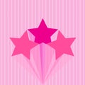 Colorful star pink