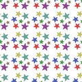 Colorful star seamless on white backround Eps 10