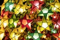 Star shaped Christmas lights Royalty Free Stock Photo