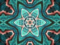 Colorful star shaped fractal mandala Royalty Free Stock Photo