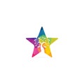 Colorful tree vector logo design. Royalty Free Stock Photo