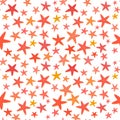 Colorful starfishes summer seamless background