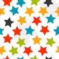 Colorful stars seamless background Royalty Free Stock Photo