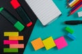 Colorful stationary mockup