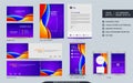 Colorful stationery mock up and visual brand identity set