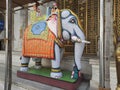 Colorful statue of a Elephant on the entrance of a Jain Temple