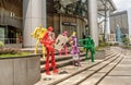 Colorful Statues in front of a Shopping Mall in Singapore, Singapore