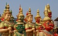 Buddhist guardians and angels Royalty Free Stock Photo