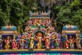 Colorful Statues of various Hindu Gods in Batu cave temple, Malaysia