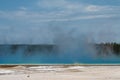 Colorful Steam coming out of Grand Prismatic Spring