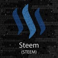 Steem cryptocurrency background