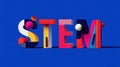 Colorful stem acronym promoting science, technology, engineering, and mathematics education Royalty Free Stock Photo