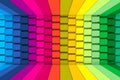 Colorful steps abstract background 3D