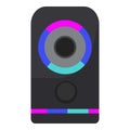 Colorful stereo speaker icon cartoon vector. Subwoofer system box Royalty Free Stock Photo