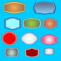 Colorful stickers, labels, bubbles. Vector pattern Royalty Free Stock Photo