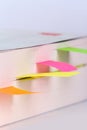 Colorful Sticky Note on Book Royalty Free Stock Photo