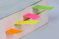 Colorful Sticky Note on Book Royalty Free Stock Photo