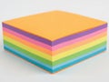 Colorful sticky note pad stack isolated on white background Royalty Free Stock Photo