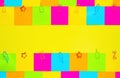Colorful sticky note papers with paper clip Royalty Free Stock Photo