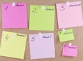 Colorful sticky notes Royalty Free Stock Photo