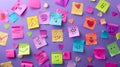 The colorful sticky notes.AI generated Royalty Free Stock Photo