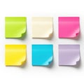 Colorful sticky notes arrayed in a grid Royalty Free Stock Photo