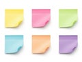 Colorful sticky notes arrayed in a grid Royalty Free Stock Photo
