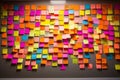 Colorful Sticky notes board. Generate Ai Royalty Free Stock Photo