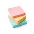 Colorful sticky notes isolated on white created with Generative AI. Stack of notes. Royalty Free Stock Photo