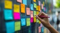 Colorful sticky notes planning ideas Royalty Free Stock Photo