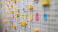 Colorful Sticky Notes On A Project Management Board Royalty Free Stock Photo