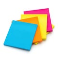 Colorful sticky notes stack isolated on white background Royalty Free Stock Photo