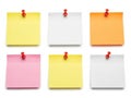 Colorful sticky notes on wall Royalty Free Stock Photo