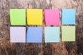 Colorful sticky notes Royalty Free Stock Photo