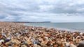 Colorful stone beach in Newhaven, clean blue water, England just beautiful!
