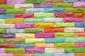 Colorful stone block wall Royalty Free Stock Photo