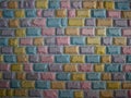 Colorful stone block wall Royalty Free Stock Photo