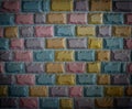 Colorful stone block wall Royalty Free Stock Photo