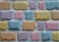 Colorful stone block wall Royalty Free Stock Photo