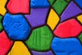 Colorful stone block wall Royalty Free Stock Photo