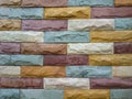 Colorful stone block wall. Royalty Free Stock Photo